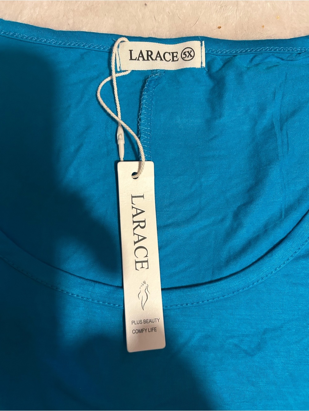 LARACE Plus Size Women's Tank Top in Bright Turquoise (5X)